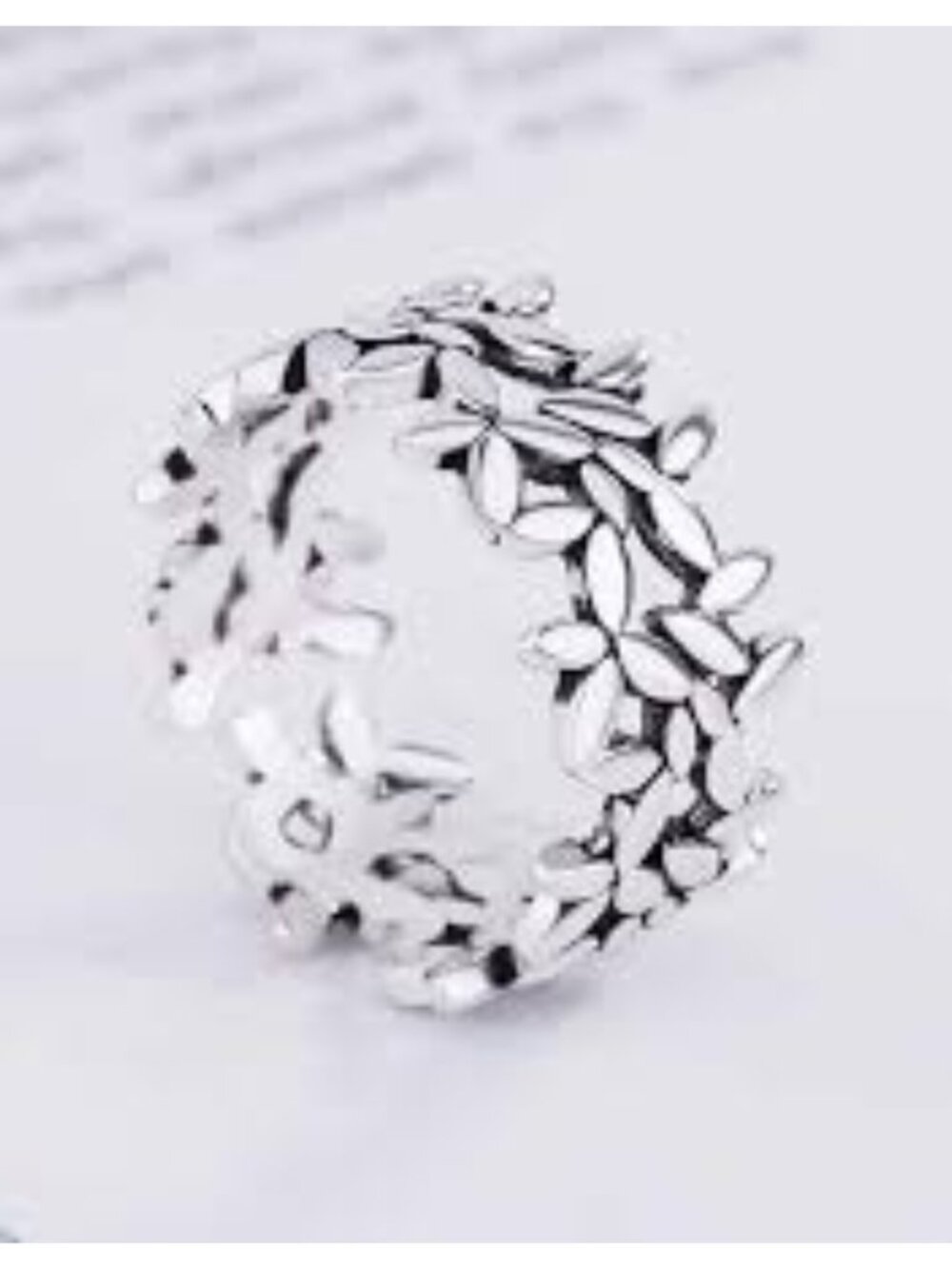 NEW Silver Leaf Women’s Boho Ring Adjustable Size